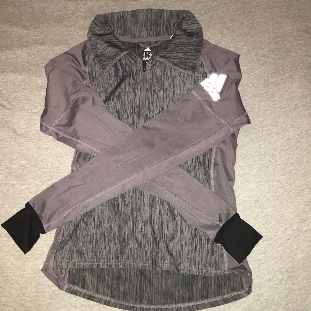 adidas 1/4 zip up jacket super cute size xs